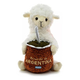 Oveja De Peluche Con Mate Original Recuerdo Argentina Cute