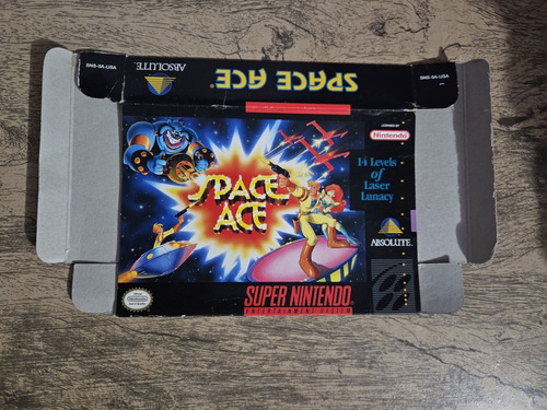 Caixa Vazia  Space Ace Super Nintendo Original 