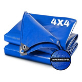 Lona Plastica Cobertura Impermeavel Azul 4x4 Starfer 