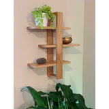 Repisa Ajustable Para Plantas En Madera Estante Organizador