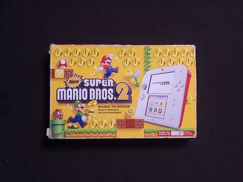 Nintendo 2ds Blanco + Rojo + New Super Mario Bros 2 + Caja A