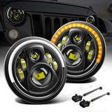 Par De Faros 7 Jeep Jk Tj Cj5 Cj7 Drl Wrangler