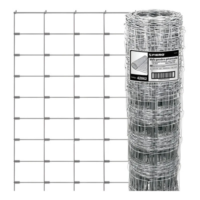 Rollo Malla Borreguera Acero Galvanizado 50m x 1.67m Fiero Plateado | Envío gratis