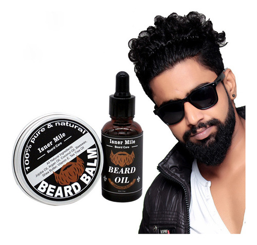 Kit De Aceite De Bálsamo Para Barba Y Peine Para Barba Con B