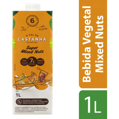Bebida Vegetal A Tal da Castanha Mixed Nuts 1l | MercadoLivre