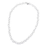 Collar Gargantilla Mujer Carmin Plata 925 Eslabones Corazón 