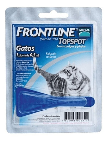 Antiparasitario Externo/frontline®topspot/pipeta/boxcatchile