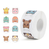 500 Calcomanias Stickers Pokemon En Rollo Kawaii Pegatinas 