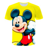 Camisa De Verano De Mickey Mouse De Disney Estampada En 3d