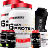 Kit 2x Whey Protein 900g + 2x Termogênico + Bcaa + Creatina