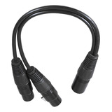 Cable De Micrófono Xlr Y Splitter De 3 Pines Hembra A Y Dobl