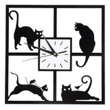 Yinuoday Relojes De Pared Decorativos, Reloj De Gato De 12 .