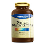 Diarium Multivitamins 60cáps - Vitamin Life - Polivitamínico Sabor Without Flavor