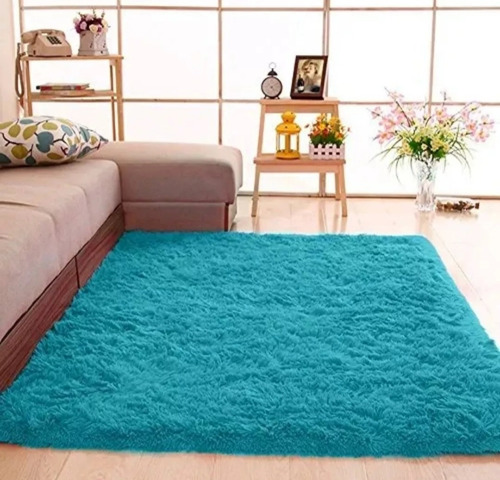 Alfombra Tapete Peludo Pie De Cama 60x150 Jaspeados 