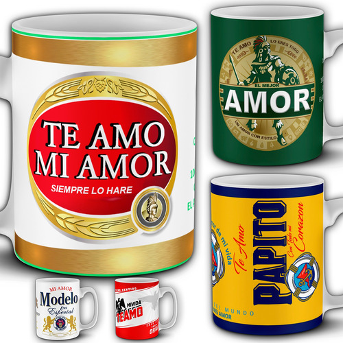 Plantillas Sublimar Tazas Enamorados Amor Cervezas + Previas