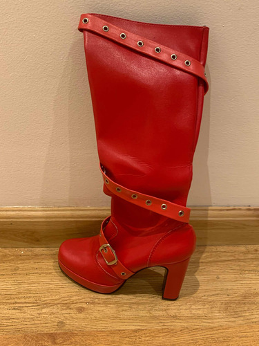 Botas Altas Plataforma Rojas