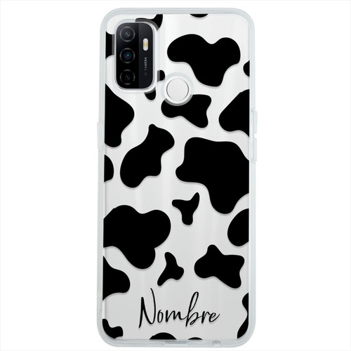 Funda Oppo  Antigolpes Animal Print Vaca Con Tu Nombre