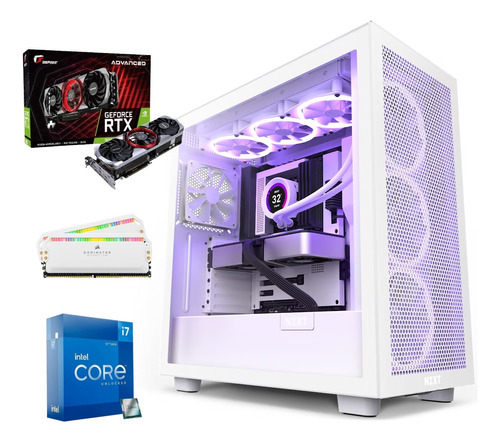 Pc Gamer Nzxt White! I7 12700k - Z790 Rog - 32gb - 3080ti