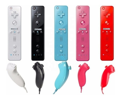 Control Wii U Remote Mote Motion Plus Inside + Nunchuk + Regalos Funda Y Correa