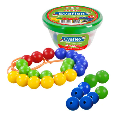 Cuentas Ensarte Plástico 36 Pzas Evaflex Juguete Didactico | MercadoLibre