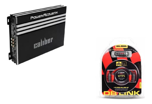 Paquete Amplificador Power Acoustik Red.1600d+kit De Cables 