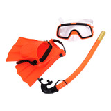 Juego De Snorkel Con Aletas, Gafas, Naranja Eutalla 35to39