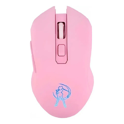 Mouse Inalámbrico Recargable Óptico Rosa Sailor Moon 1600DPI 6 Botones | Meses sin interés