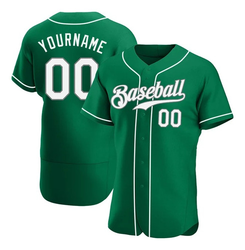Camiseta De Béisbol Personalizada Del Equipo Verde