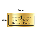 Placa Personalizada Urna Aluminio Sublimada 10x5 Cm