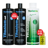 Progressiva Titanium Liss + Progressiva Sem Formol + Argan