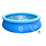 Piscina Inflable Prompt Set Con Filtro 2074 Litros 63x240 Cm Color 1337050 - Celeste