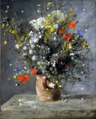 Lienzo Tela Canvas Arte Auguste Renoir Jarrón Flores 81x65