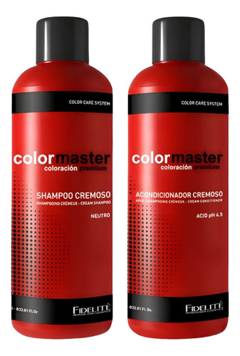 Combo Fidelite Color Master Shampoo Neutro + Acondic Ph 4.5