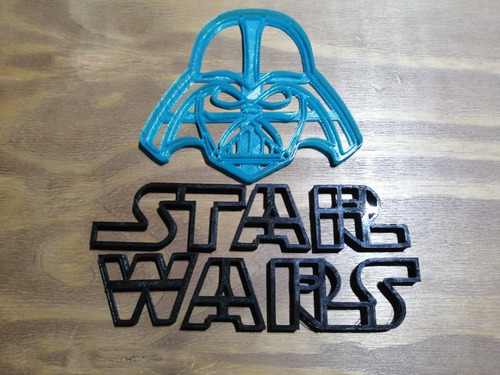 Cortantes Star Wars Torta Letras + Estrellas + Dart Vader