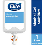 Pack 6 Alcohol Gel Multiflex 1 Lt Elite Professional