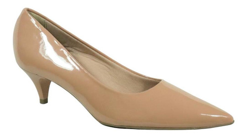 Scarpin Villa Rosa Verniz Salto Baixo Bico Fino Feminino