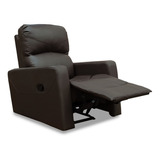 Sillón De Piel  Reclinable Cine Porta Vasos  Maxxy 100% Piel