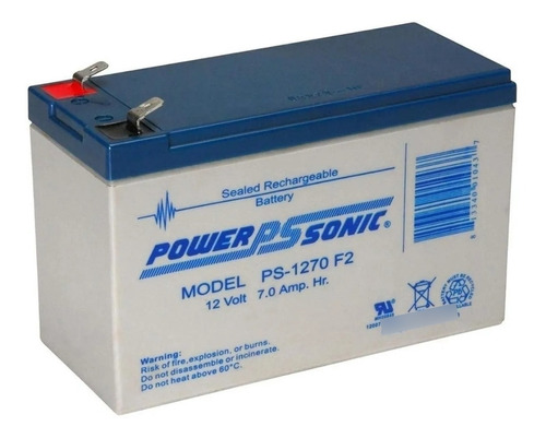 Bateria Recargable 12v 7a/h Powersonic F2