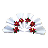 Servilleteros O Anillos Para Servilleta Poinsettias X 6 Unds