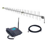 Kit Telefone Celular Aquário 4g Wifi Antena Rural Cabo 20mt