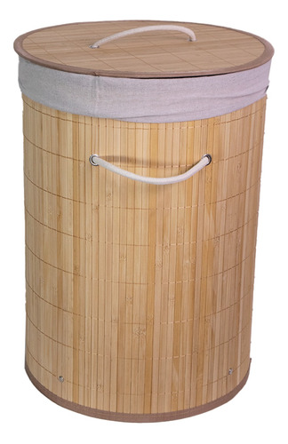 Pack 2 Cestos Para Ropa Tipo Bambu Cilindrico Lavanderia