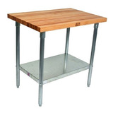 John Boos Hns01 Maple Top Work Table With Galvanized Base An