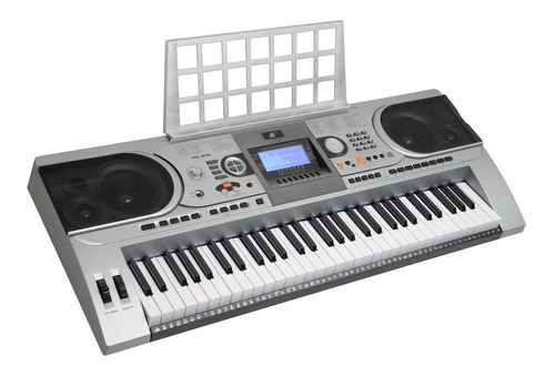 Teclado Musical Mk935 61 Teclas Sensitivo + Fuente Promo Color Gris 12v