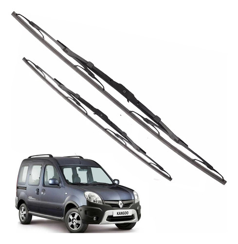 Kit 2 Escobillas Limpiaparabrisas Acero - Renault Kangoo 2