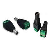 Kit Com 100 Conector P4 Macho Borne + 100 Femea Camera Cftv