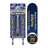 Maquina De Afeitar Gillette Prestobarba 3 Hojas Pack De 10un