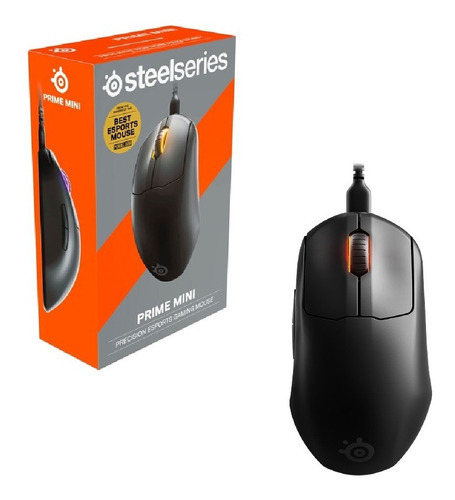 Mouse Steelseries Prime Mini Alambrico Rgb Black Color Negro