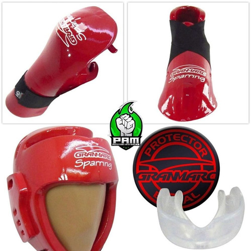 Combo Protector Pie +mano + Cabezal Sparring Granmarc + Free