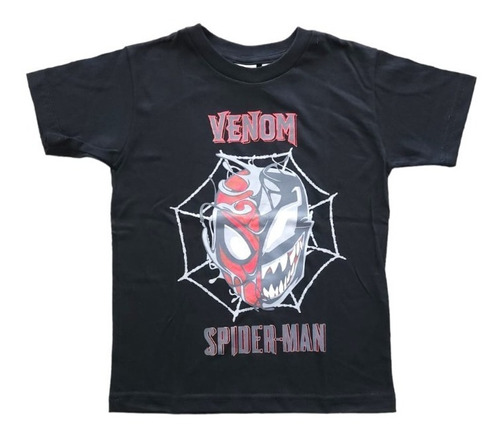 Remera Manga Corta Niños Spiderman Hombre Araña 2 A 14 Años