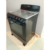 Estufa Mabe Em7645bai  Gas 6 Quemadores  Negra Con Extractor